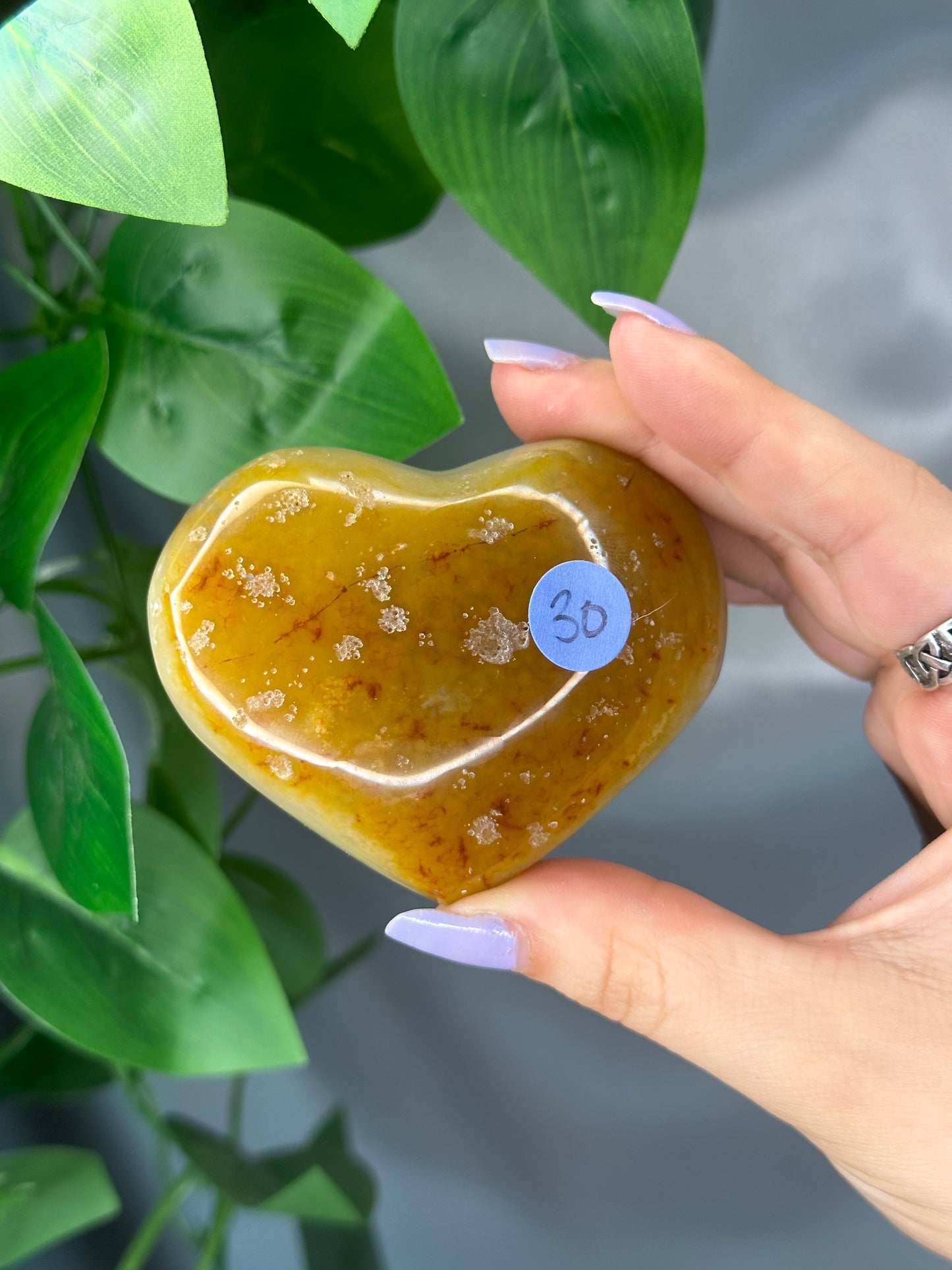 Druzy Agate Heart