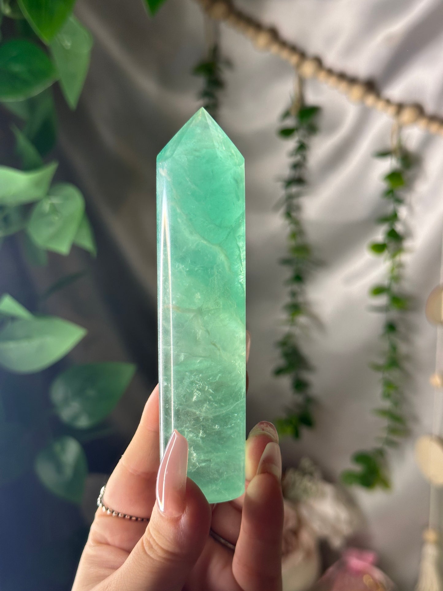 “Baja Blast” Green Fluorite Tower