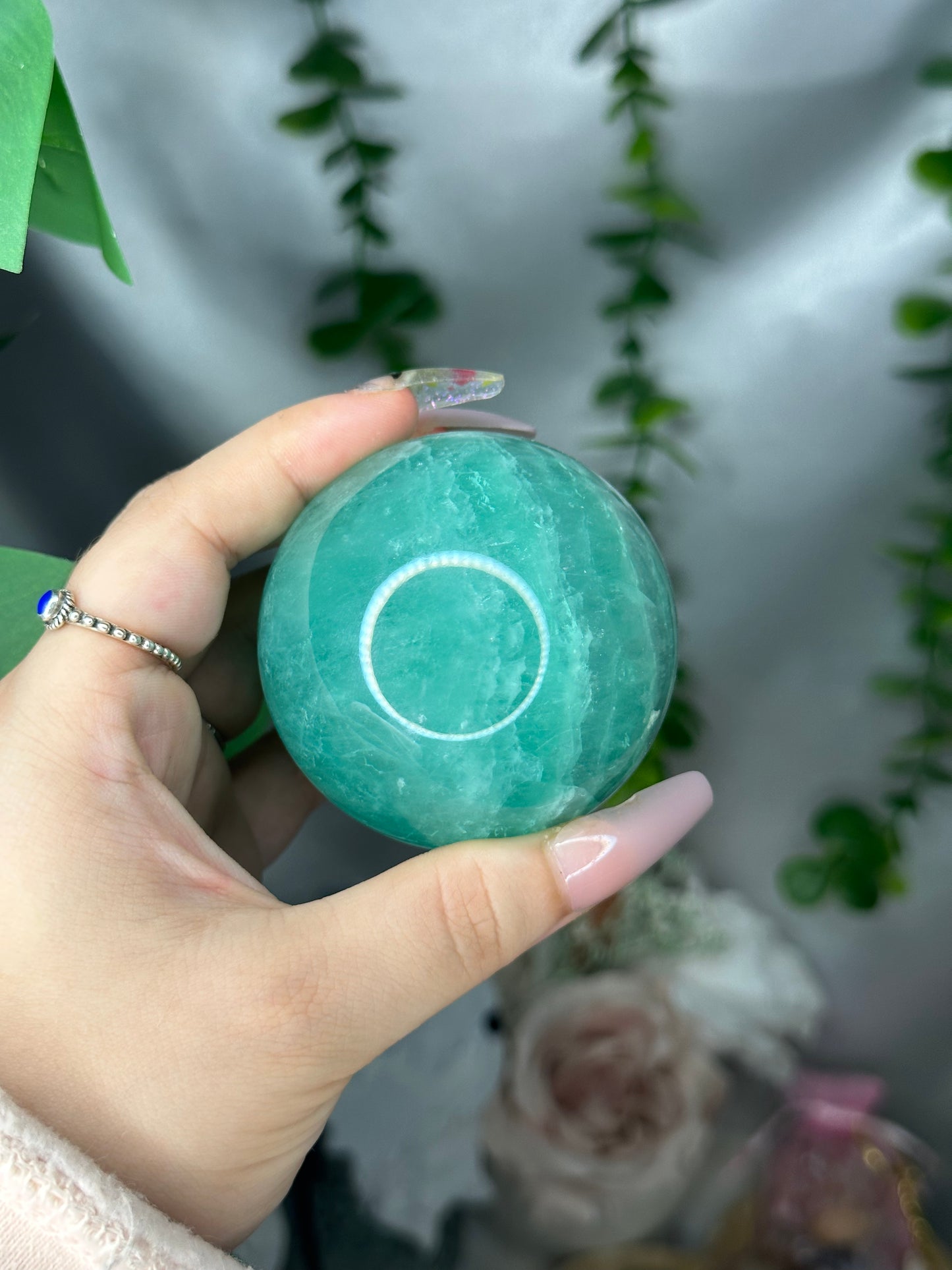 “Baja Blast” Green Fluorite Sphere