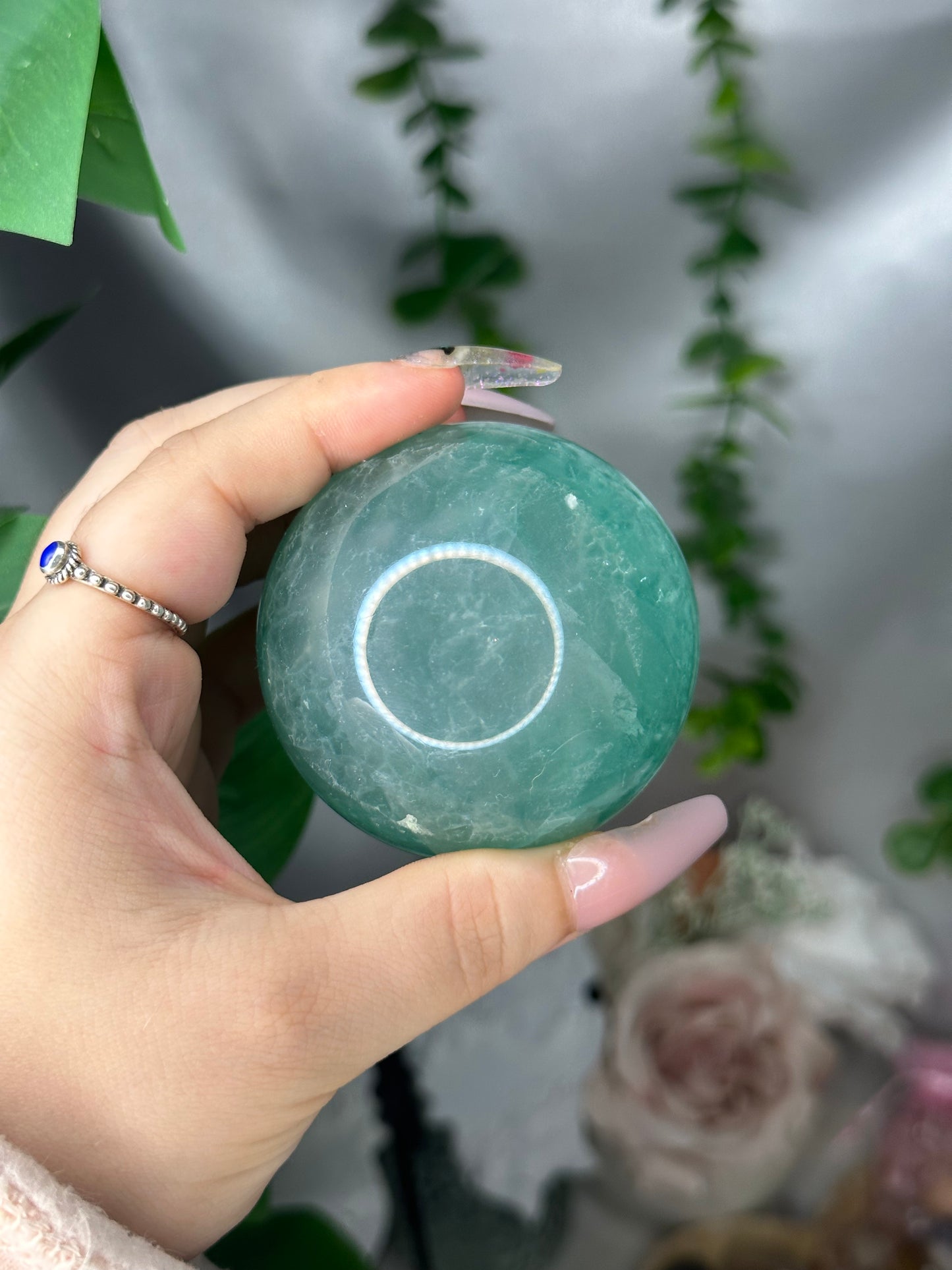 “Baja Blast” Green Fluorite Sphere