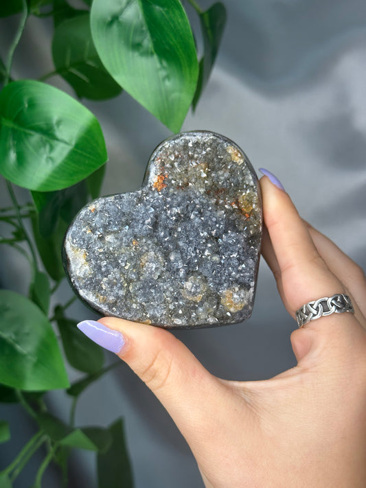 Druzy Agate Heart