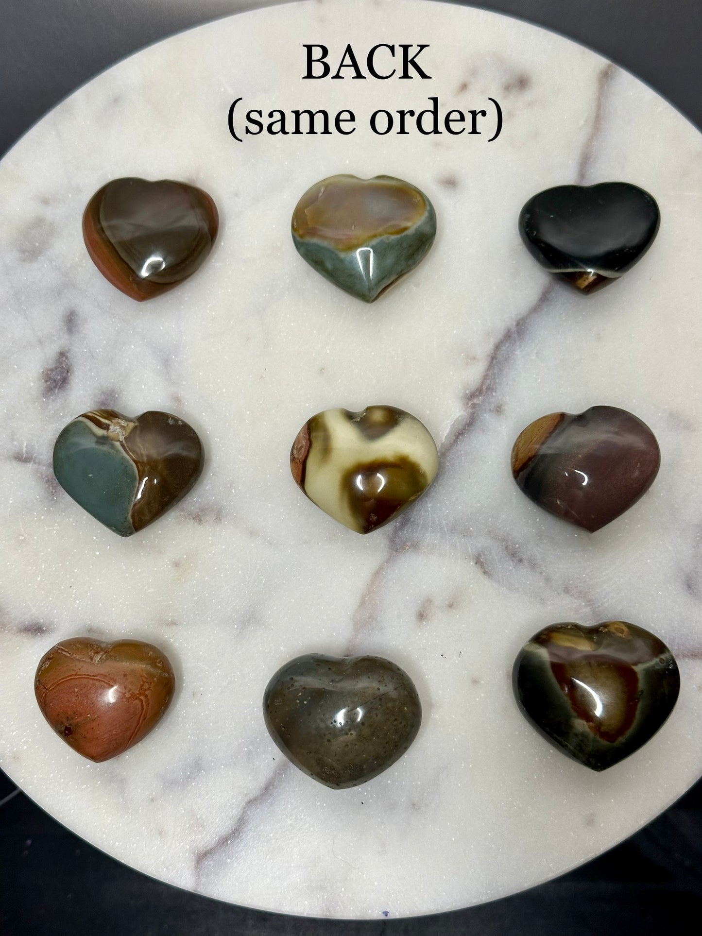 Polychrome Jasper Hearts: You Choose!