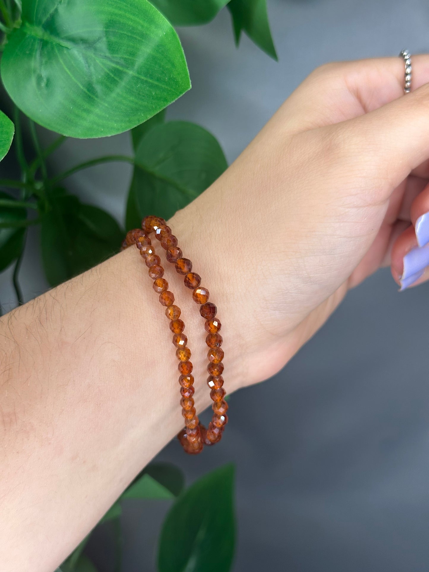 Faceted Hessonite Bracelet