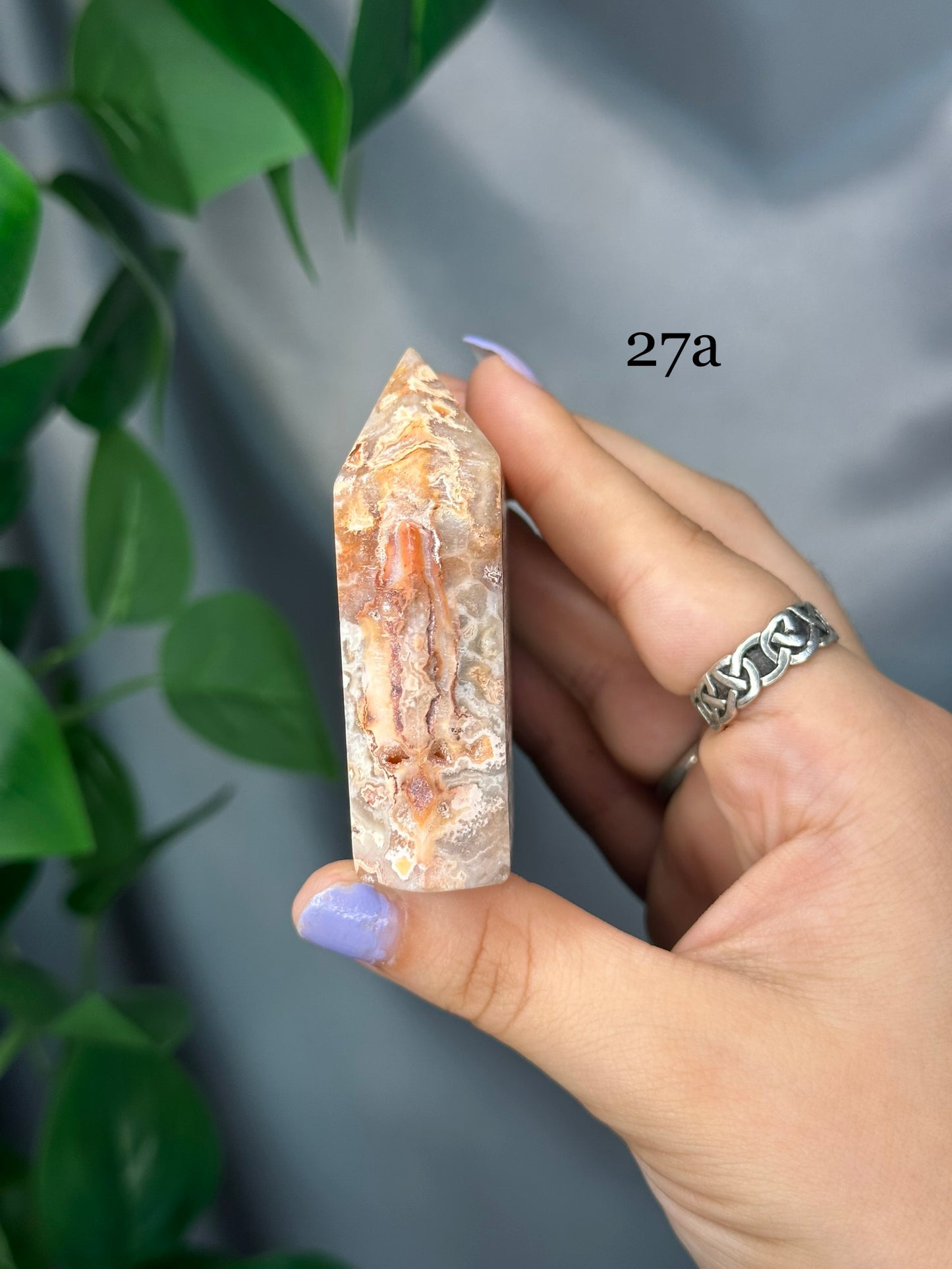 Pink Lace Agate Domino Towers: You Choose!