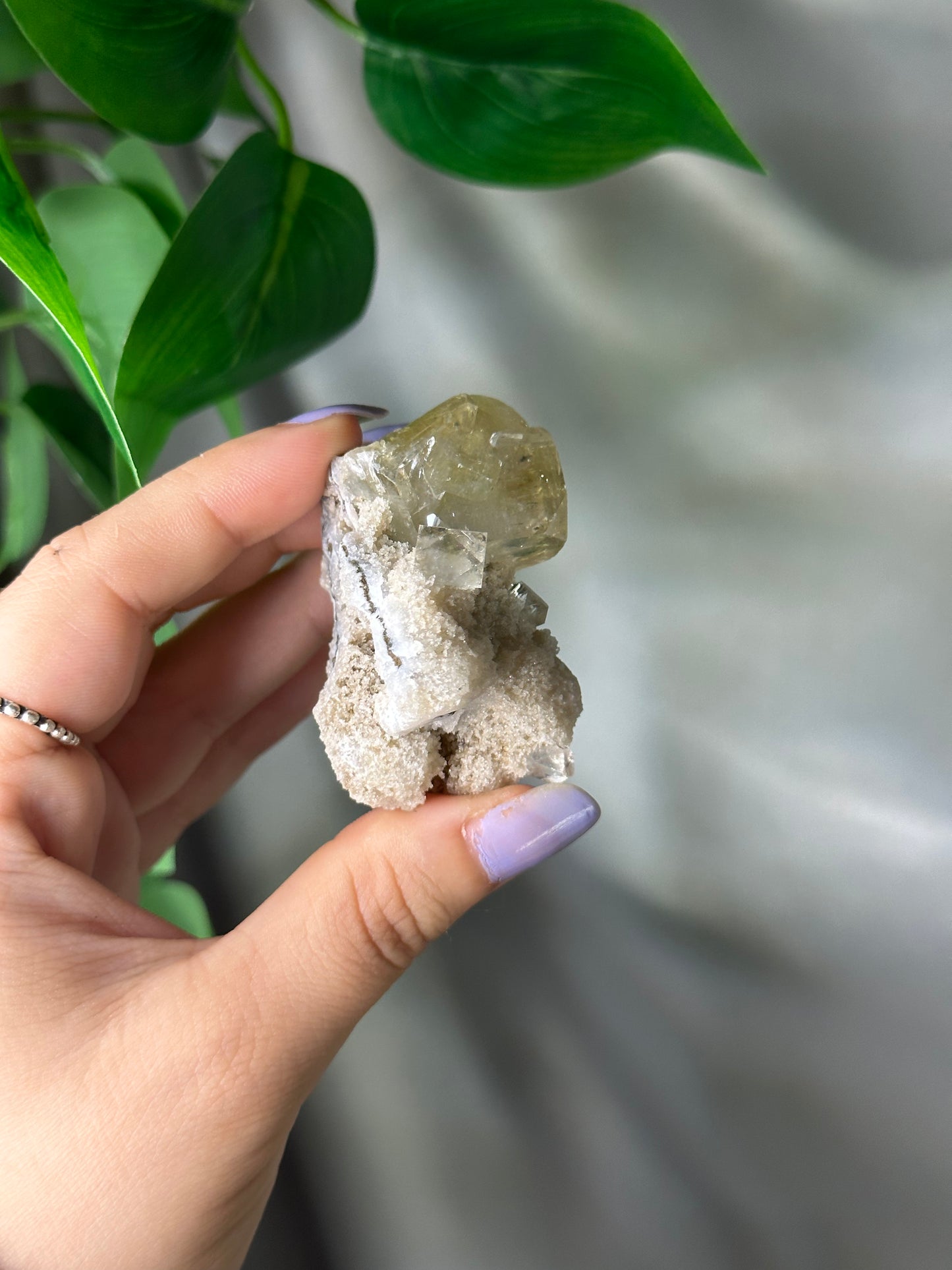 Green Cubic Apophyllite with Peach Stilbite and Chalcedony