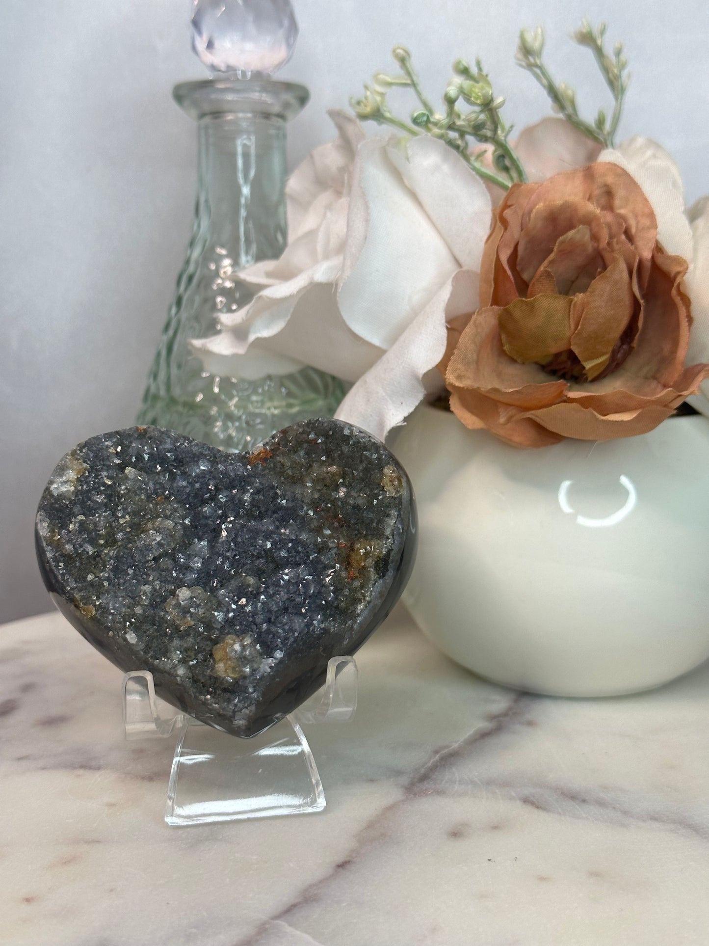 Druzy Agate Heart