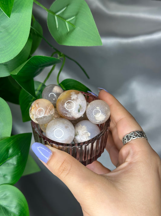 Flower Agate Spheres