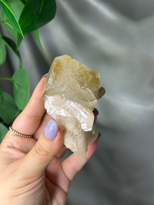 Green Cubic Apophyllite on Peach Stilbite with Chalcedony