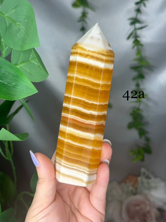 Juicy Orange Calcite Towers: You Choose!